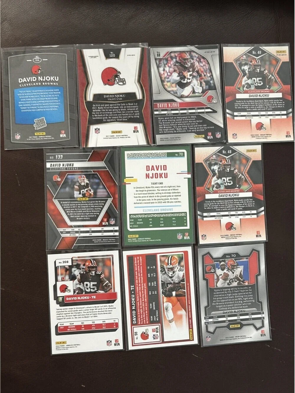 2017 DAVID NJOKU PANINI ROOKIES+SPECIALPRIZM/MOSAIC INSERT PARALLELS 10 CARD LOT